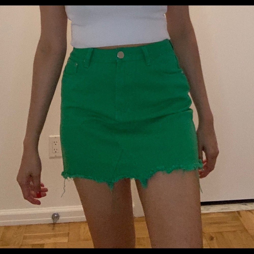 Green skirt
